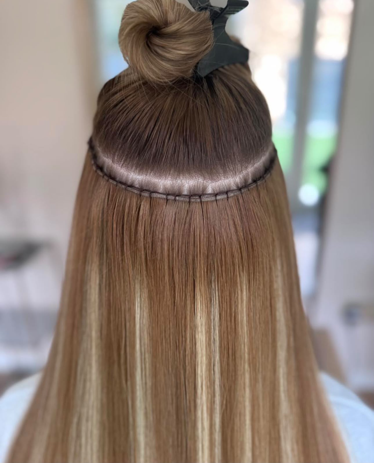 Discreet hidden weave hair extension fitting
