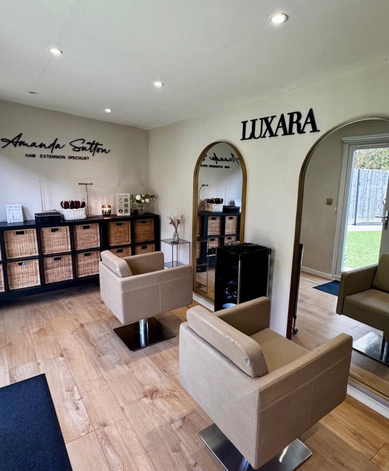 The private garden salon, designed for relaxed, one-to-one appointments